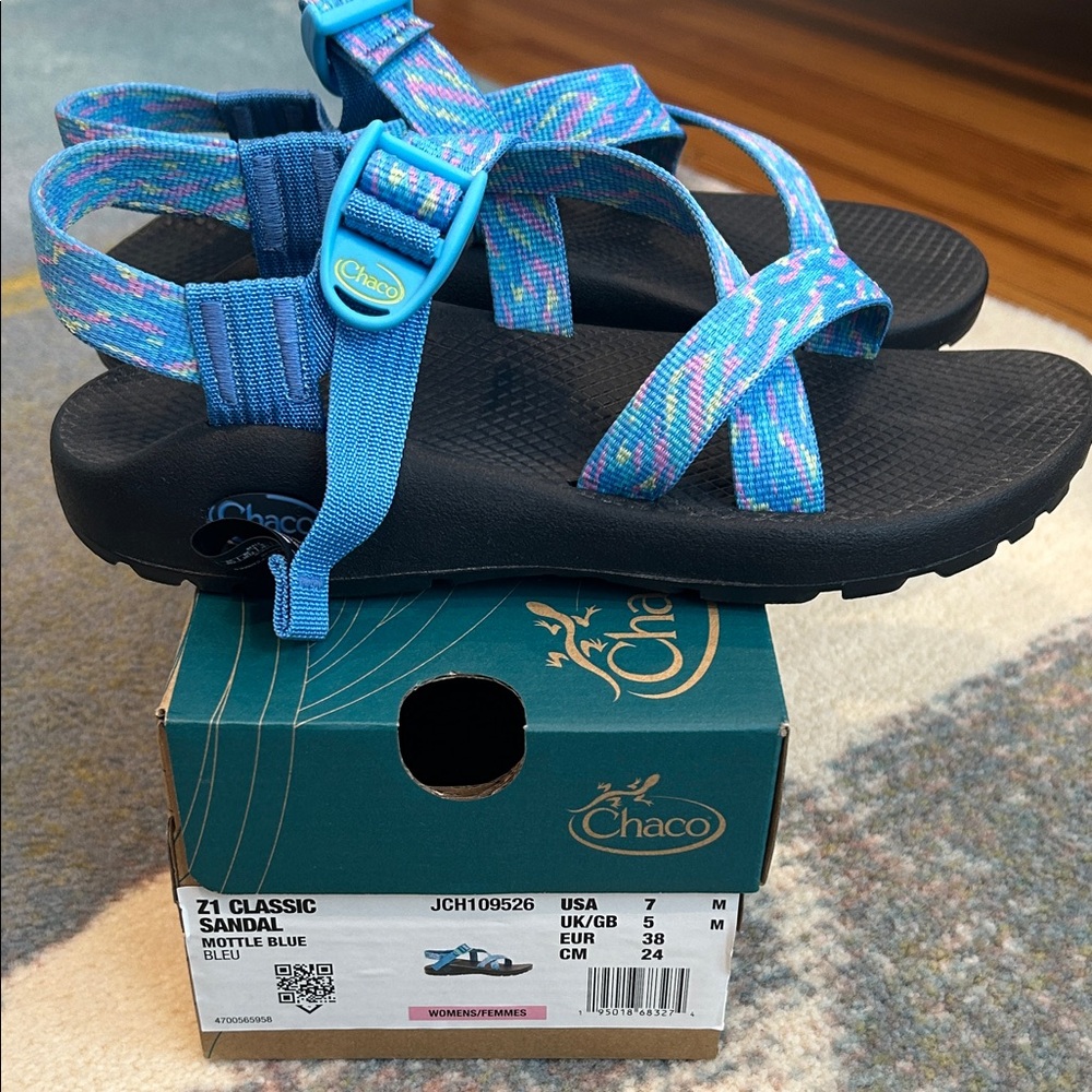 Chaco Z1 Classic Sandal in Mottle Blue - Picture 2 of 4